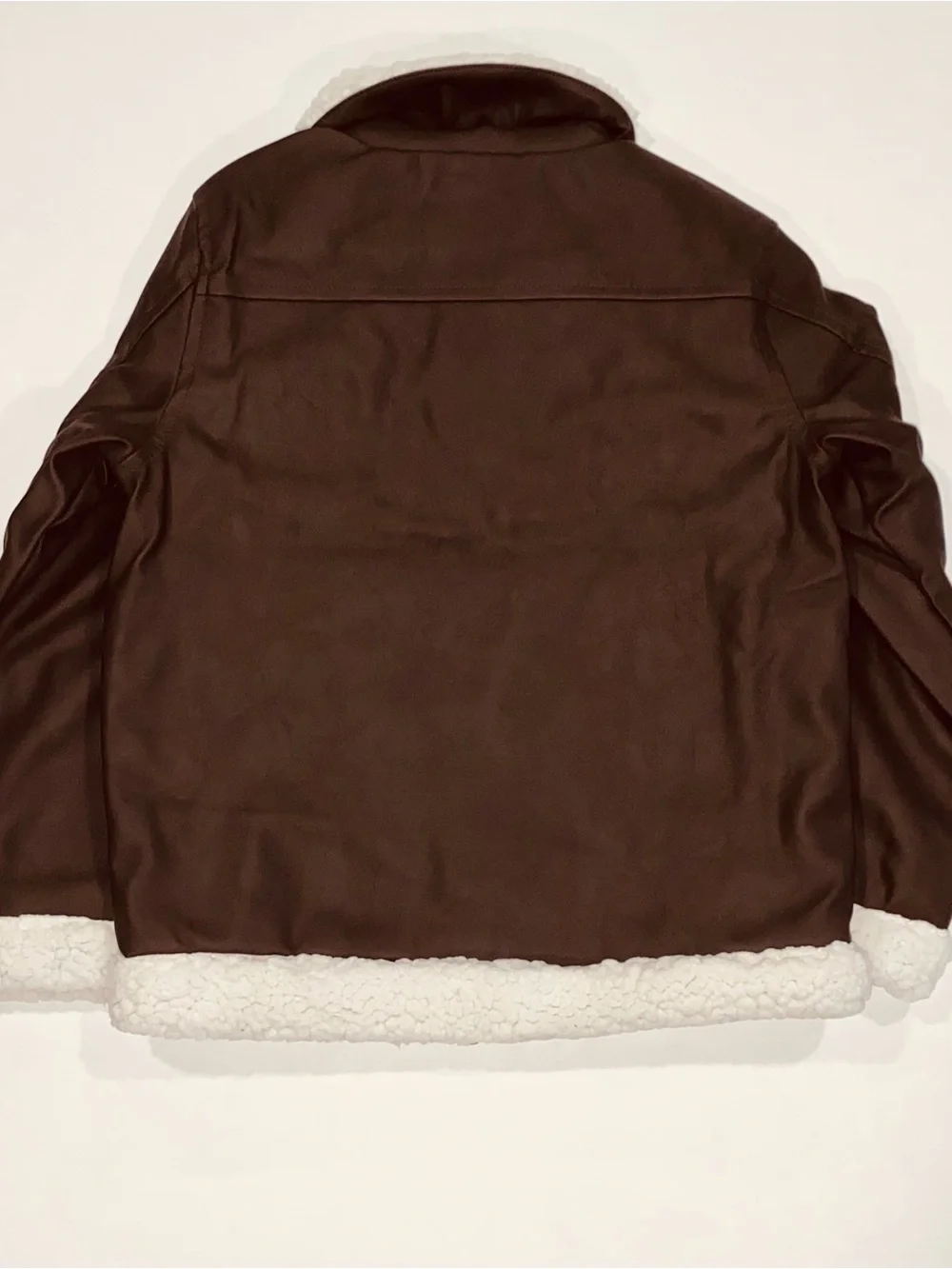 Gymboree Boys’ Enchanted Forest Brown Faux Leather Bomber Jacket Size 7
